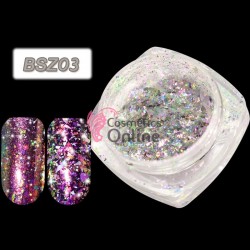 Fulgi de gheata Aurora Charm Chameleon Gradient de unghii Cod BSZ03